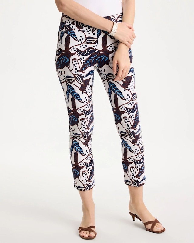 Forest Print Brigitte Slim Pull-On Crop Pant - image 1